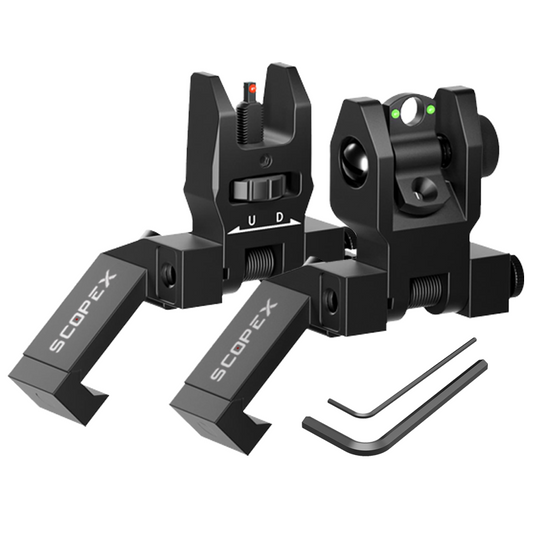 New 45 Degree Folding Tactical Fiber Optic Front and Rear Sights