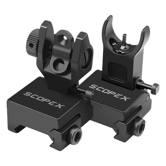 90 Degree Folding Tactical Fiber Optic Front and Rear Sights