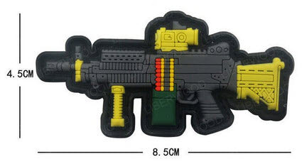 PVC Rubber Velcro Patches - Over 25 Different Options! (Pistol Rifle Guns MK AK AK47 Weapons)