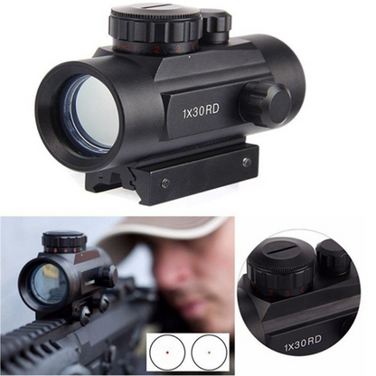 5 M.O.A Dot Red Green Dot 1X30RD Telescope Dot Scope Sight Tactical Airsoft Picatinny Mount For 11mm & 20mm Weaver Rail Hunting