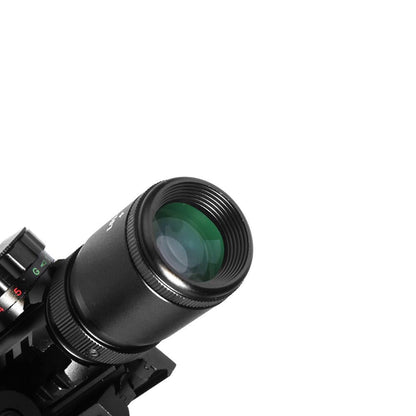 3-10X42E M9 Holographic Sight Scope Wide-field Riflescope with Red Laser and Herring Bone Strutting