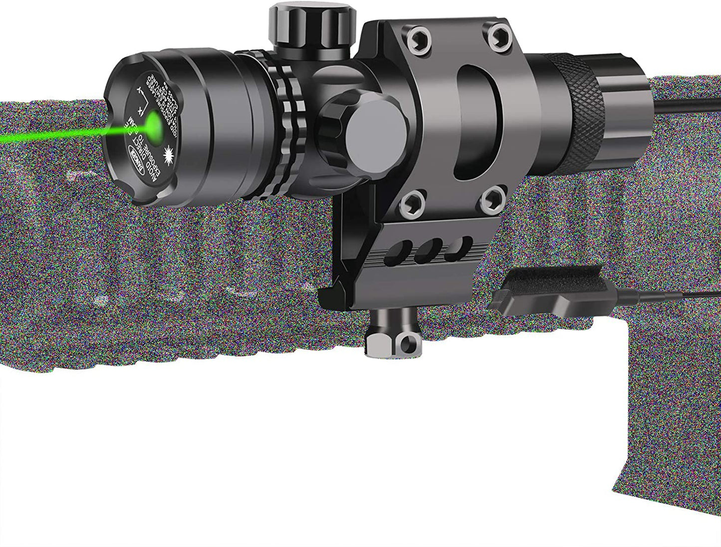 GL6 Tactical Green Laser Sight with Versatile Mounting ML59 M-lok Rail Mount and Pressure Switch