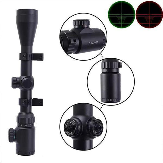 3-9x40 Optic Scope Red Green Rangefinder