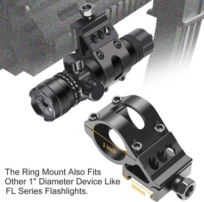 GL6 Tactical Green Laser Sight with Versatile Mounting ML59 M-lok Rail Mount and Pressure Switch