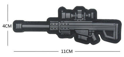 PVC Rubber Velcro Patches - Over 25 Different Options! (Pistol Rifle Guns MK AK AK47 Weapons)