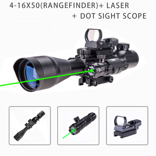 TAC-6: 4-12x50 Illuminated Reticle Scope Package