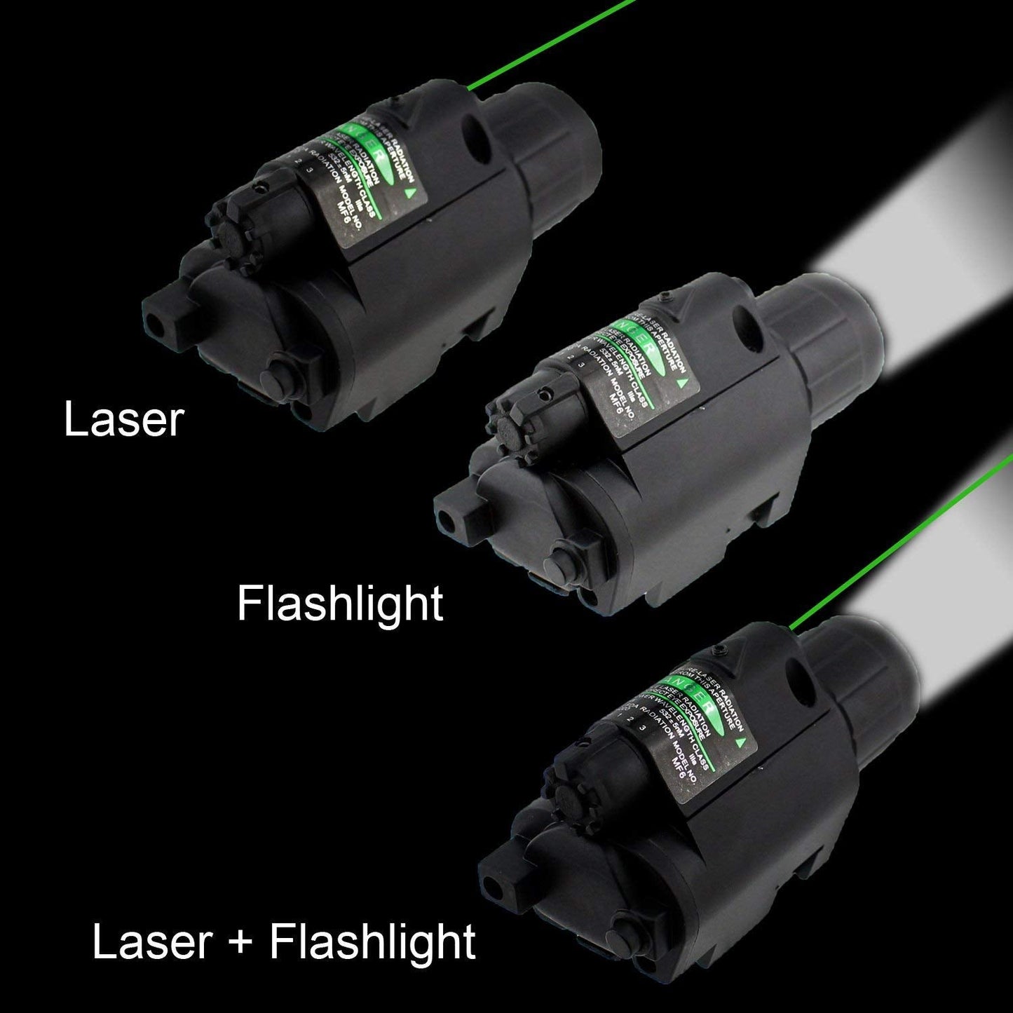 Rail Mounted Flashlight and Green Laser Combo