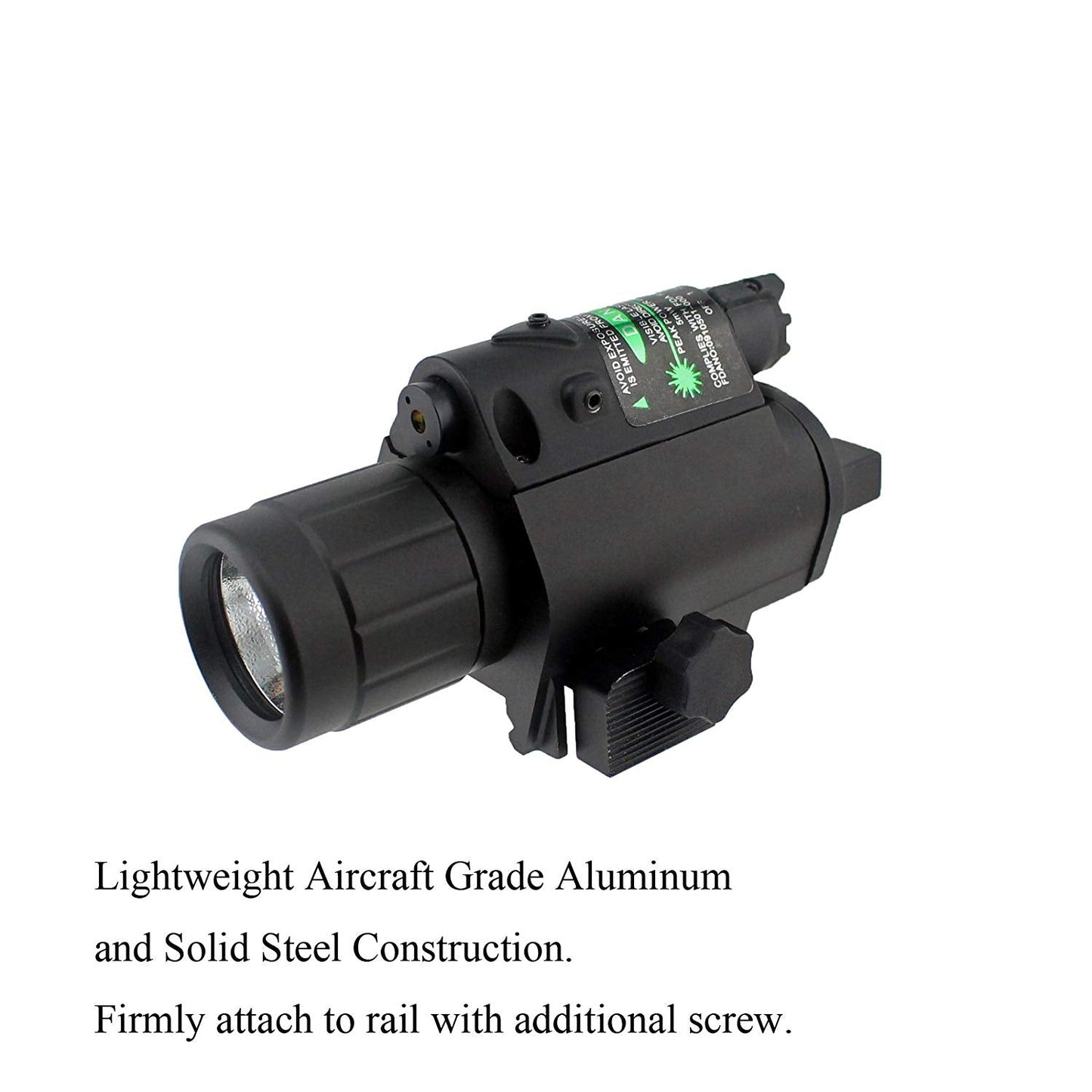 Rail Mounted Flashlight and Green Laser Combo