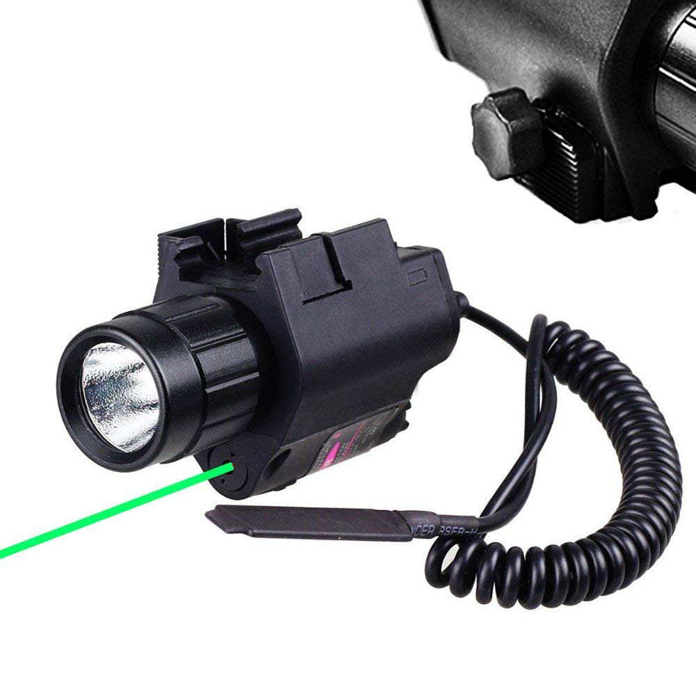 Rail Mounted Flashlight and Green Laser Combo