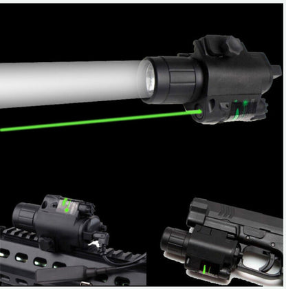 Rail Mounted Flashlight and Green Laser Combo